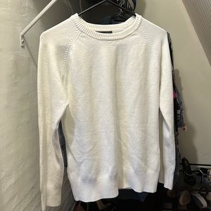 White crew neck sweater